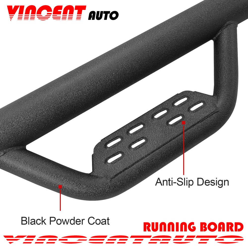 For 09-18 Dodge Ram 1500 Regular Cab Side Step BOC Running Board Nerf Bar BLK