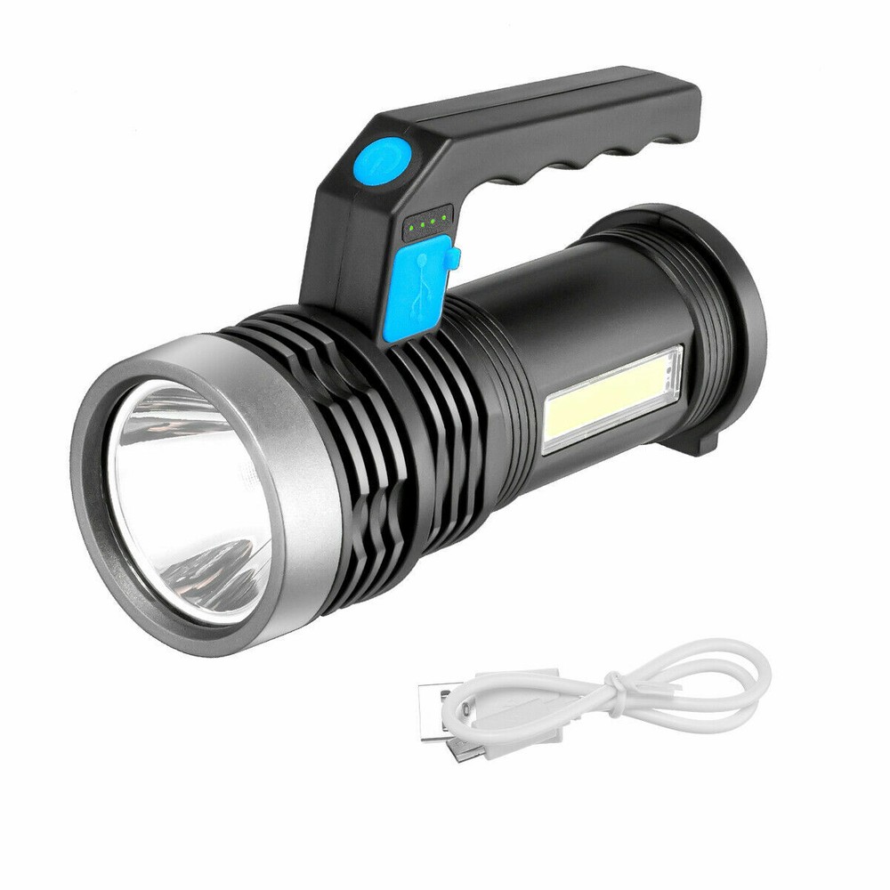 Rechargeable LED Searchlight Portable Super Bright Handheld Spotlight Flashlight