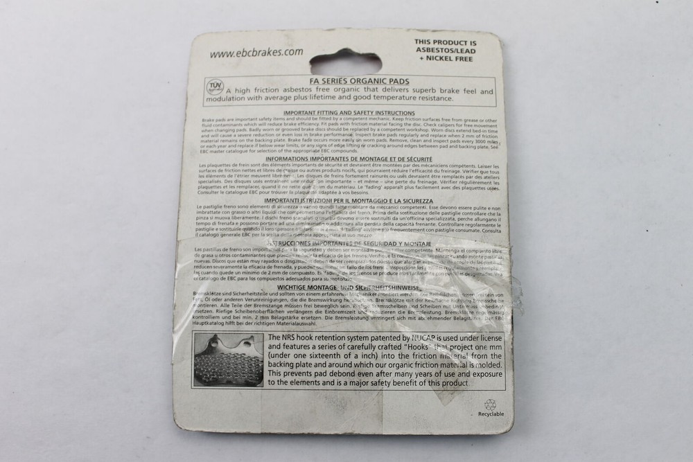 EBC Brake Pads FA140 (OPENED)