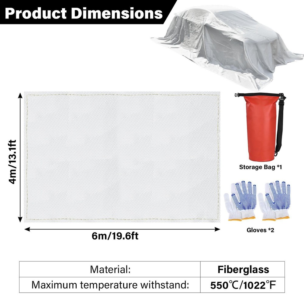 Car Emergency Fire Suppression Blankets Fireproof Blanket Fire Retardant Blanket