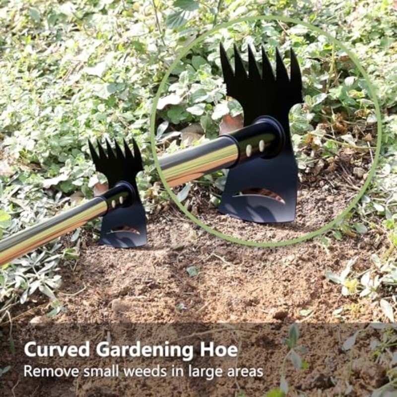 2 Pack Weed Puller Tool with Long Handle(58IN), 2-in-1 Gardening Hand Tools Weed
