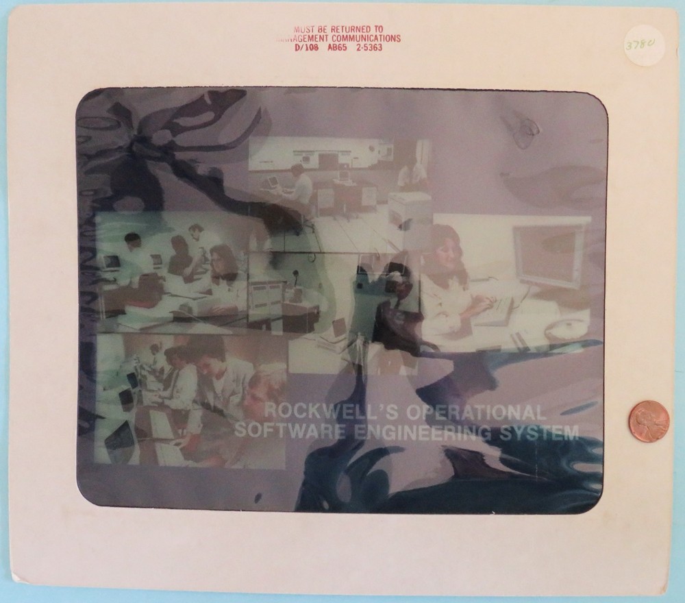 Photo Transparency Rockwell 8x10 Operational Software Engineering System NASA