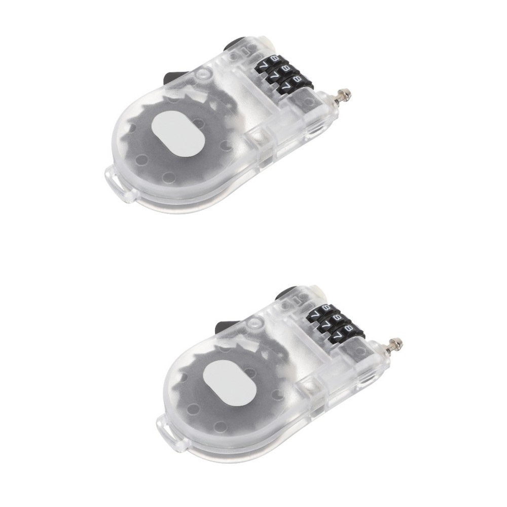 2 Pieces Combination Lock for Snowboard Anti Theft Handlebar Ski Cable