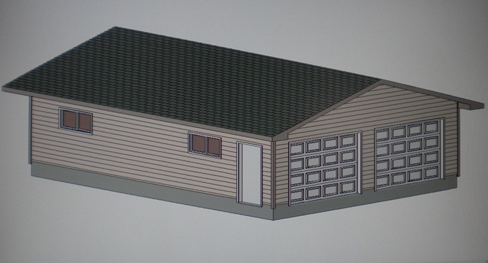 PERMIT READY 24' X 32' GARAGE PLAN DRAWN TO SCALE BLUEPRINTS AND MATERIALS LIST