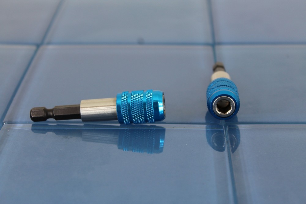 TEMO 2p Quick Release Security Screwdriver Bit Holder Impact Ready 1/4" Hex Shnk