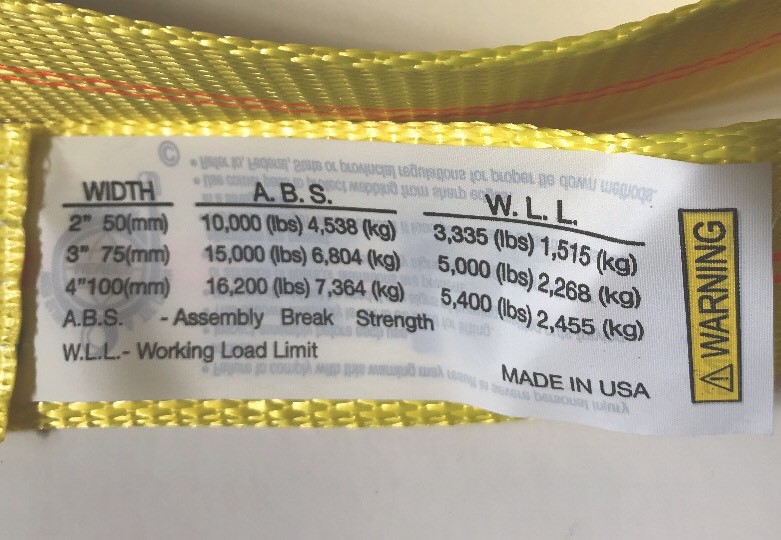 Lasso Strap Wheel Lift Tie Down YELLOW