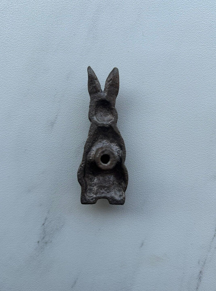 Vintage Cast Iron Rabbit Door Drawer Cabinet Knob Handle Pull 6Pcs