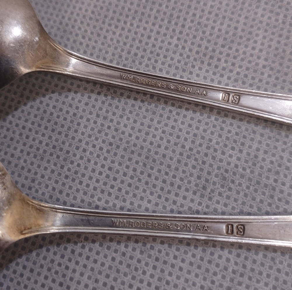 Int'l Silver Georgic Teaspoons 2 Silverplated 1938