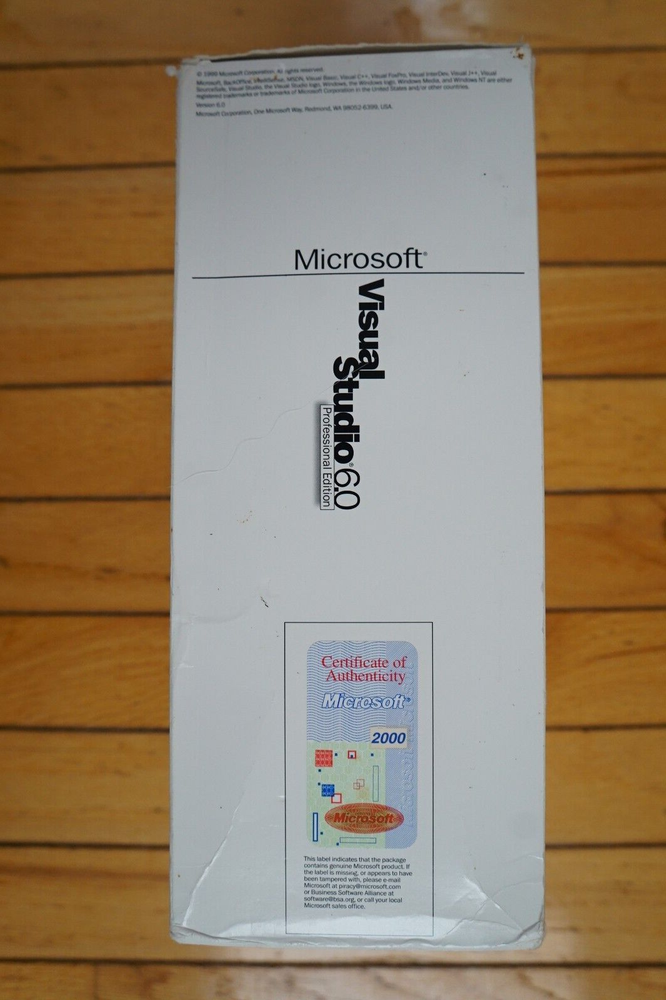 NEW Microsoft Visual Studio Professional 6.0 PRO 6 Basic C Foxpro 659-00390 Full