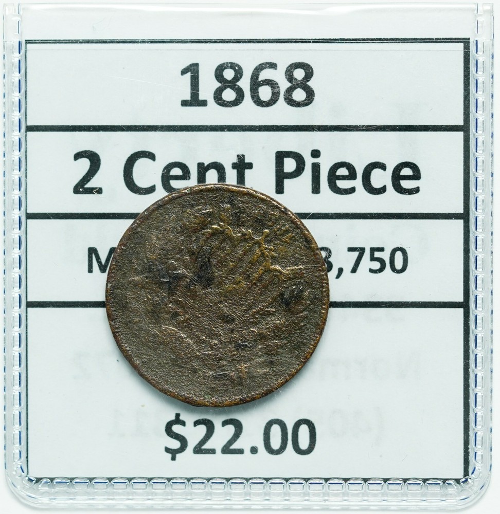 1868 Shield Two Cent Piece G