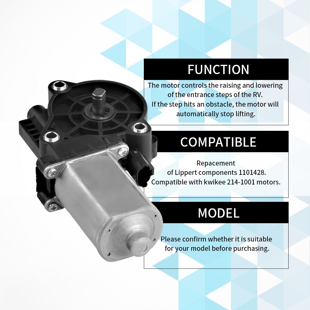RV Gear Box Linkage+Control Unit Assembly+Motor for Kwikee Electric Step Replace