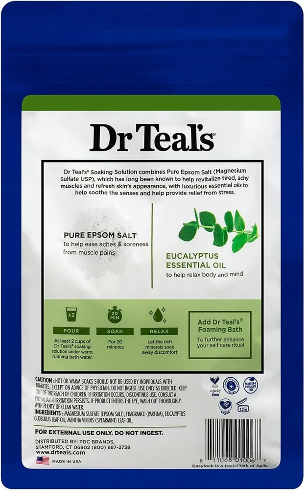 Epsom Salt - Relax & Relief - Eucalyptus Essential Oils - 3 lb
