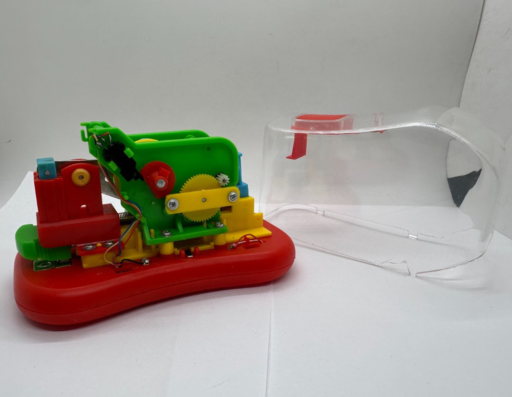 VTG 80s Battery Operated Stapling Machine Clear Electronic Stapler (NOT WORKING)