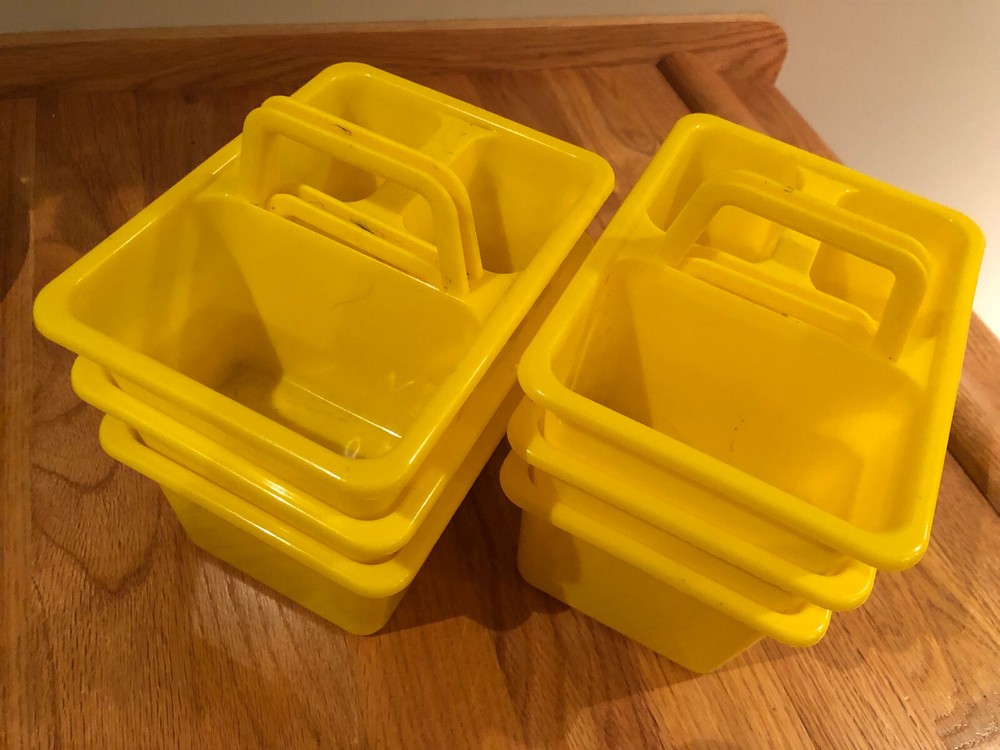 Greenbrier International 3 Compartment Color Coded Handled School Mini Caddys