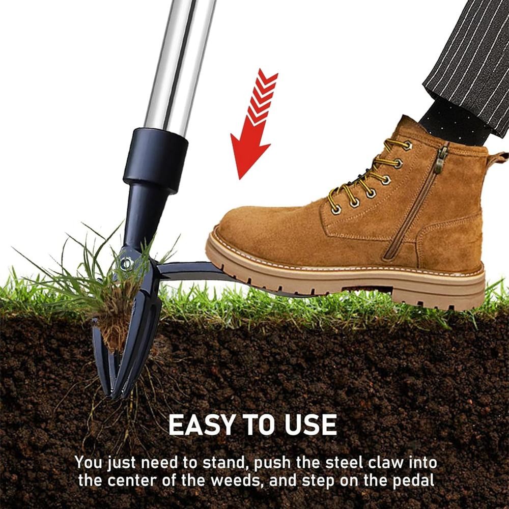 Stand Up Weed Puller Claw Tool Garden Root Remover Foot Pedal Digging Tool