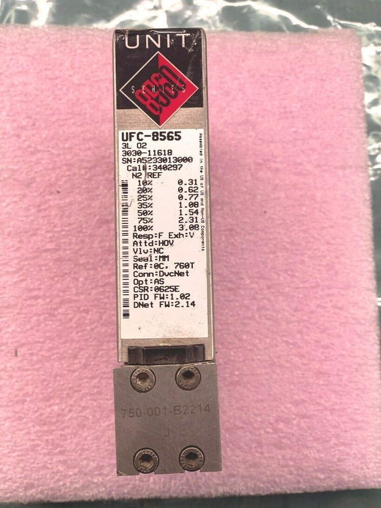 UNIT CELERITY UFC-8565 MASS FLOW CONTROLLER 3L 02