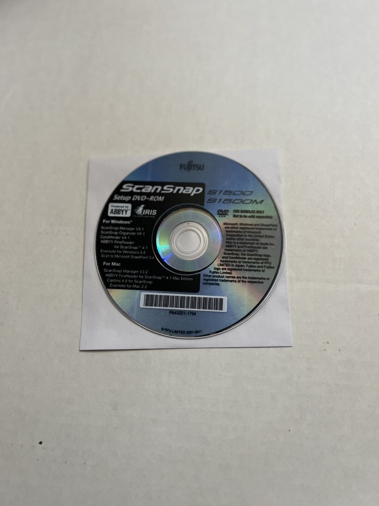 Fujitsu S1500 Scanner Driver Software
