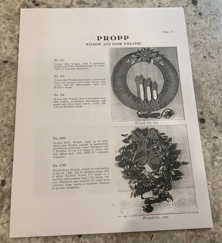 COPY 1932 PROPP LIGHTING CATALOGUE