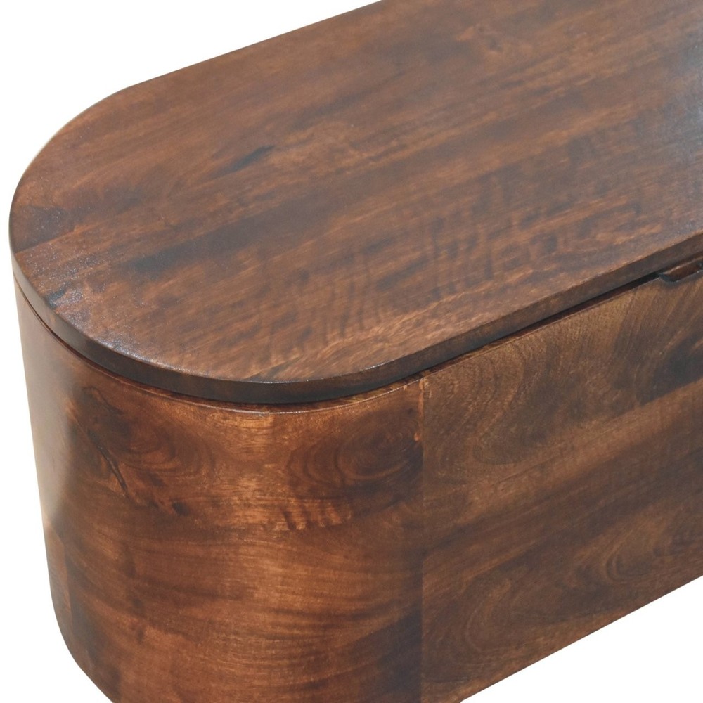 Rounded Lid-Up Blanket Box