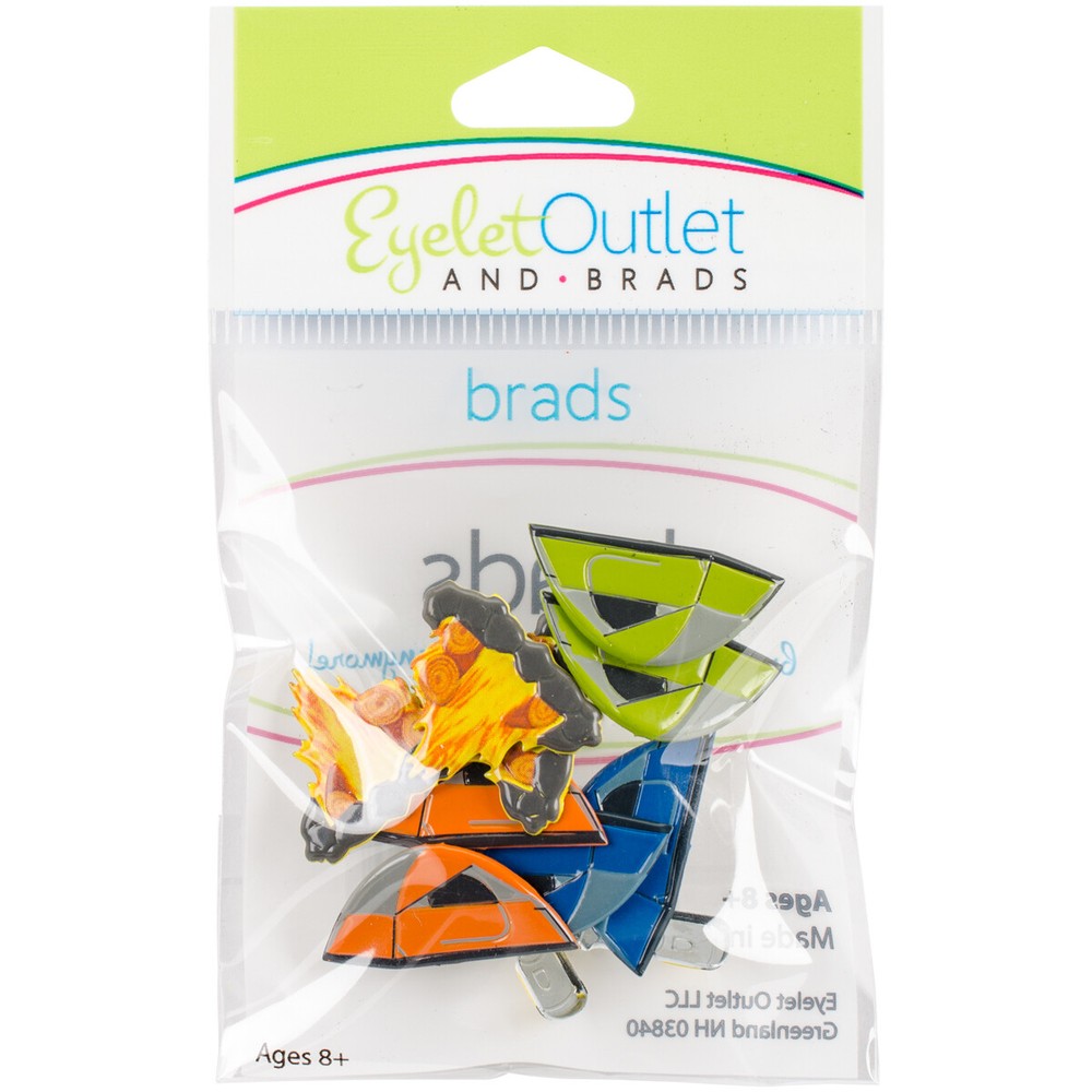Eyelet Outlet Shape Brads 12/Pkg Camping