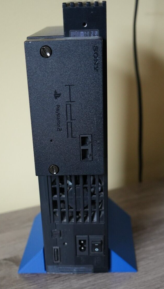 PlayStation 2 PS2 vertical Stand Blue 3d print