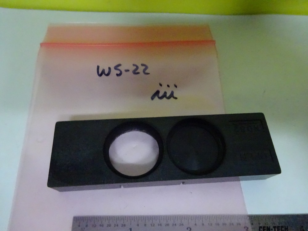 MICROSCOPE PART NIKON SHUT / CLEAR PATH SLIDE OPTICS AS IS BIN#W5-22