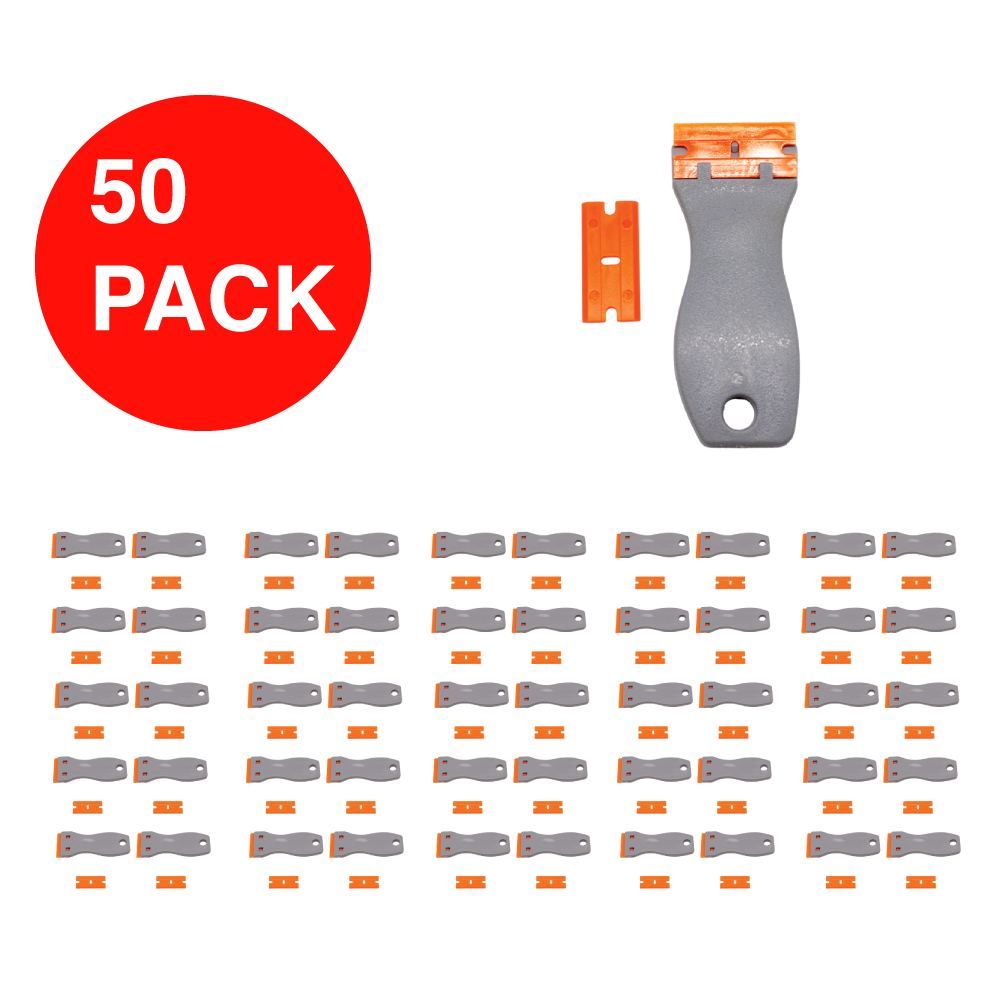 Plastic Razor Scraper Includes Replacement Blades Remover for Stickers, Adhesive