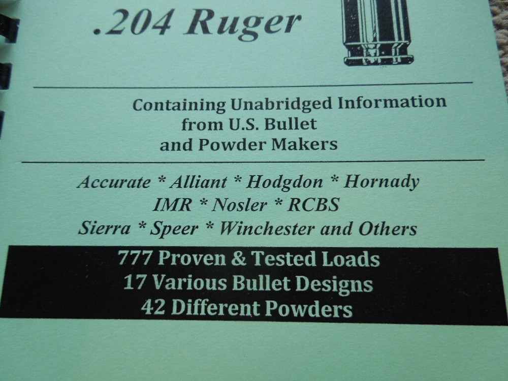 .204 Ruger The Complete Reloading Manual Load Books Latest Version