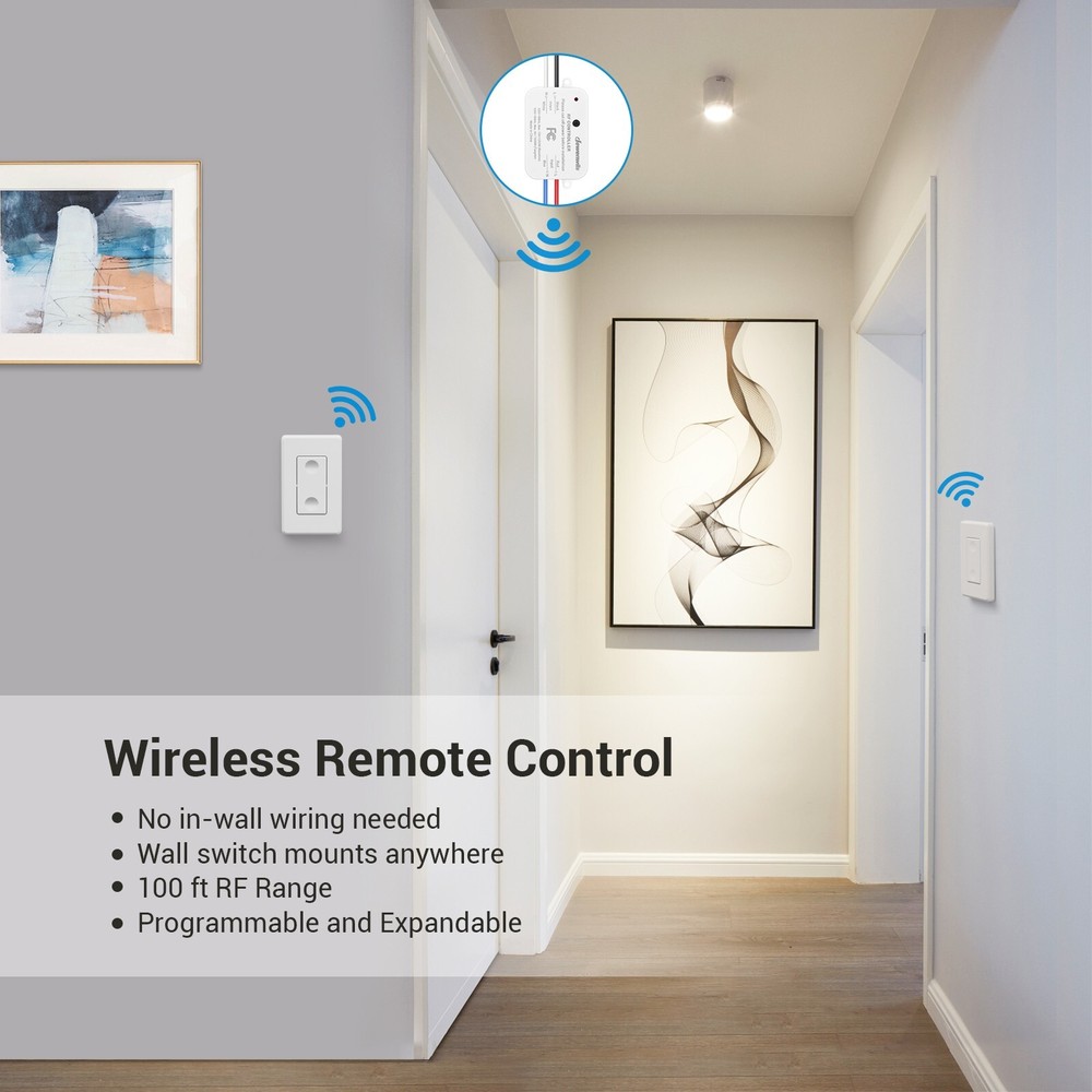 DEWENWILS Wireless Light Switch and Receiver Kit Remote Control Wall Switch US