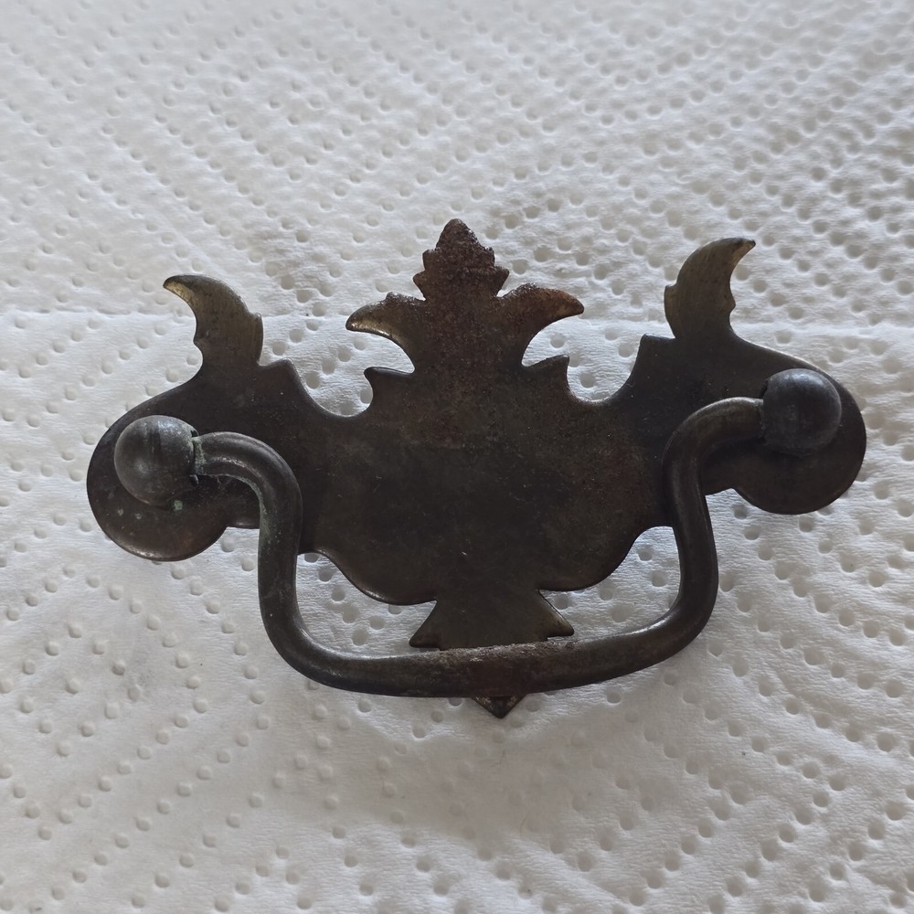 Brass Chippendale Phyfe Vintage Antique Drawer Pull Colonial hardware 3”centers