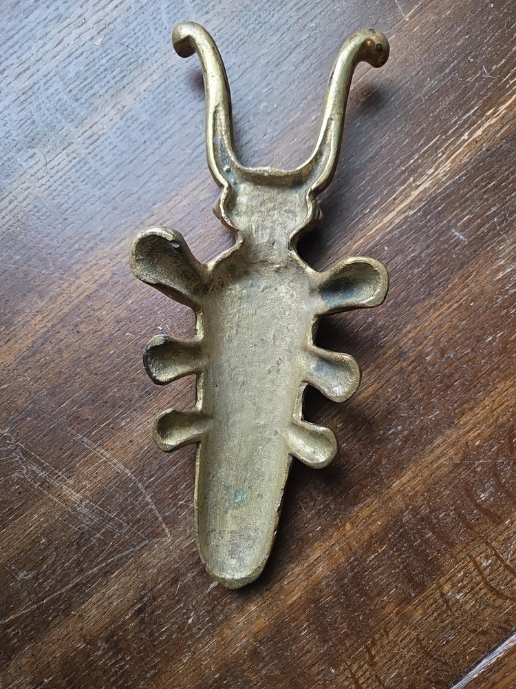 Boot Jack Puller Scarab Beetle Cast Iron Bronze Antique R21
