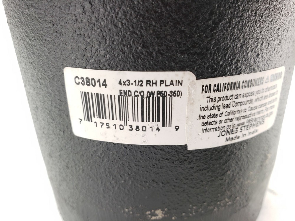 4 in. Plain End Cast Iron C38014 Cleanout Long Pattern with 3-1/2 in. Countersun