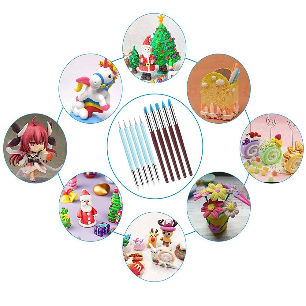 Silicone Clay Sculpting Tools Modeling Dotting Tool & Pottery for DIY Handicraft