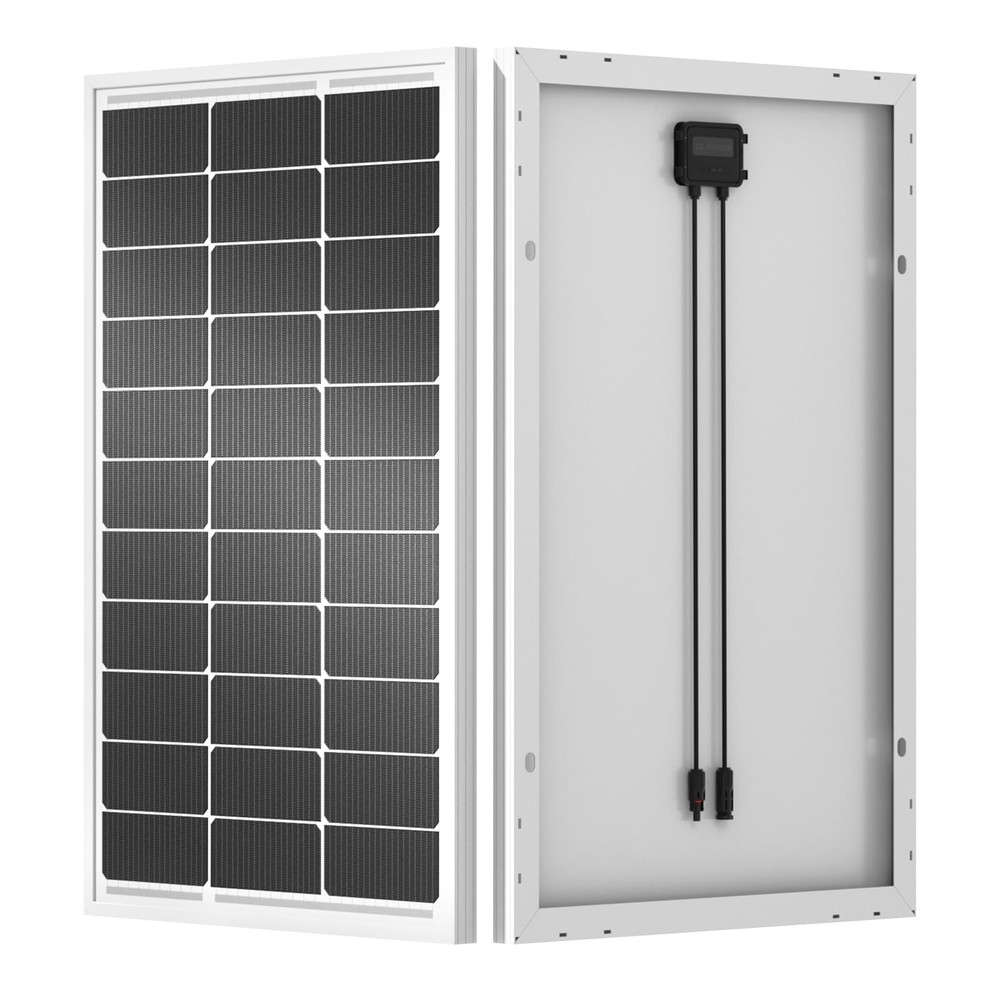 ECO-WORTHY 100 Watt Solar Panel 18 Volt Monocrystalline Solar Panel High Effi...