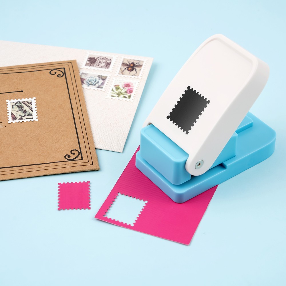 0.8 in Rectangular Postage Stamp Punch for Paper Crafting Scrapbooking,24h Shipp