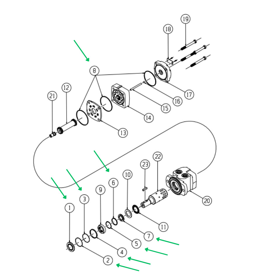 Aztec Replacement for Seal Kit for White (Danfoss) 11209867 - Hydraulic Motor
