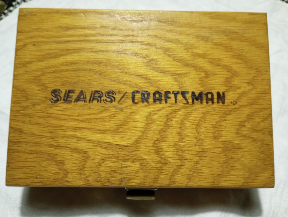 Sears Craftsman Hinged Wooden Tool Box