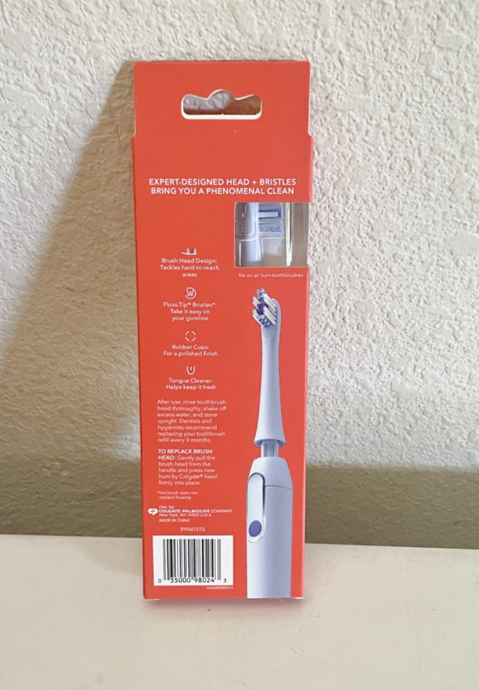 NEW Colgate Hum Toothbrush Replacement Heads, 2 Pack, Blue