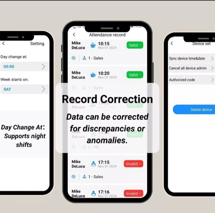 Time Clock, App-Based, Face, Card & Fingerprint Attendance Machine