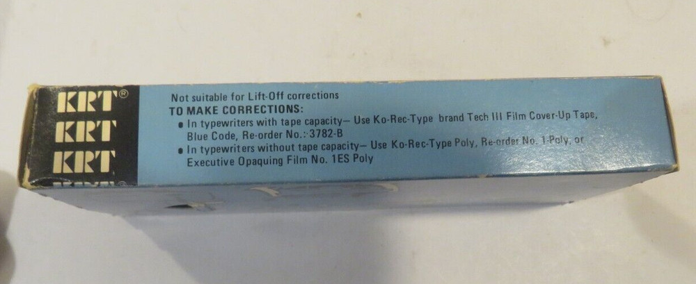KO-REC-TYPE TYPEWRITER CORRECTION FILM IBM Selectrics II and III and Correcting