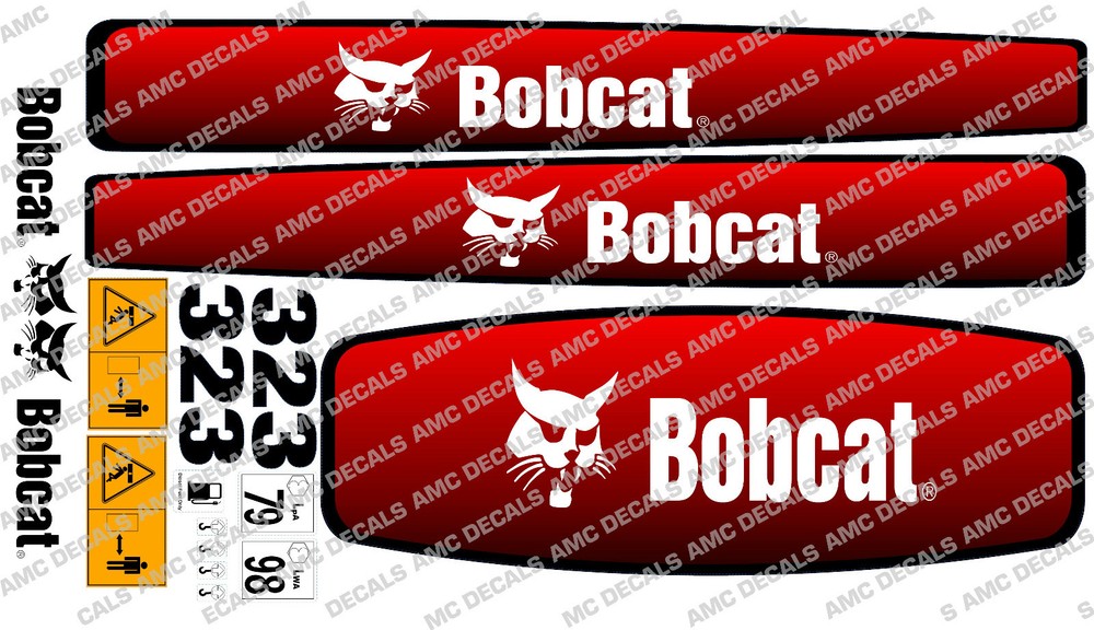 BOBCAT 323 MINI DIGGER DECAL SET
