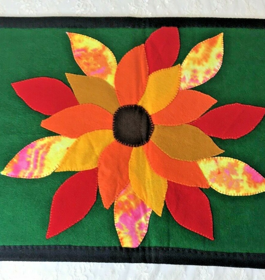 Floral Prayer Mat Grid Map for Crystals Wall Hanging