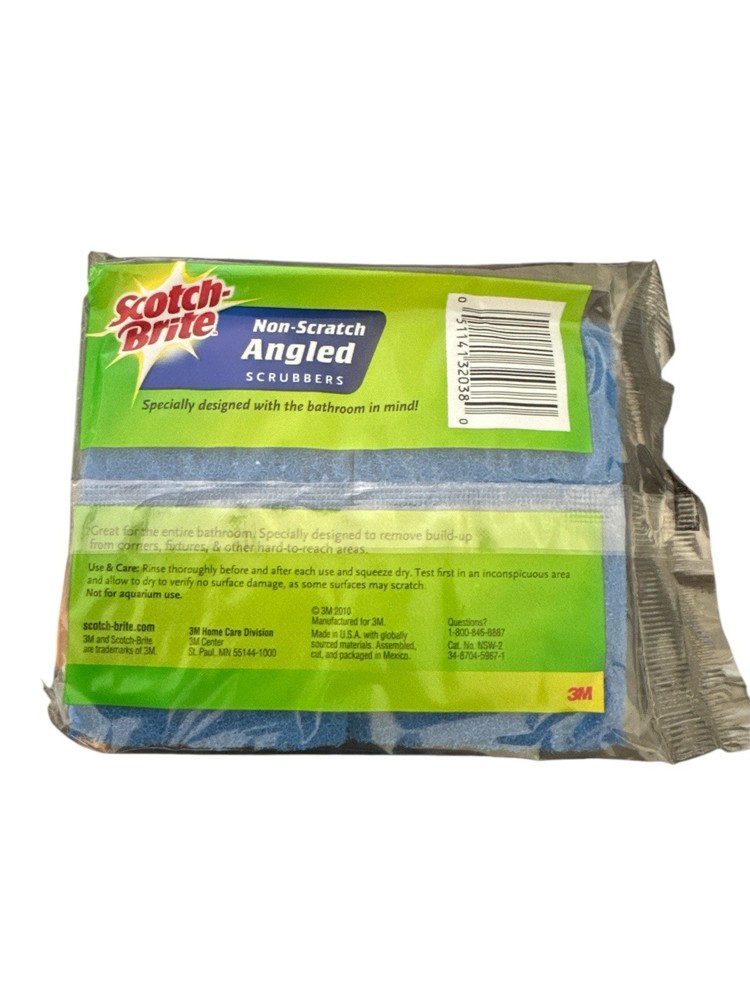 3M Scotch Brite Non-Scratch Angled Scrubbers New