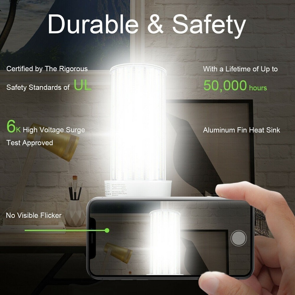 300W LED Corn Bulb Light 5000K Replace 1500W MH/HPS Warehouse Workshop Lighting