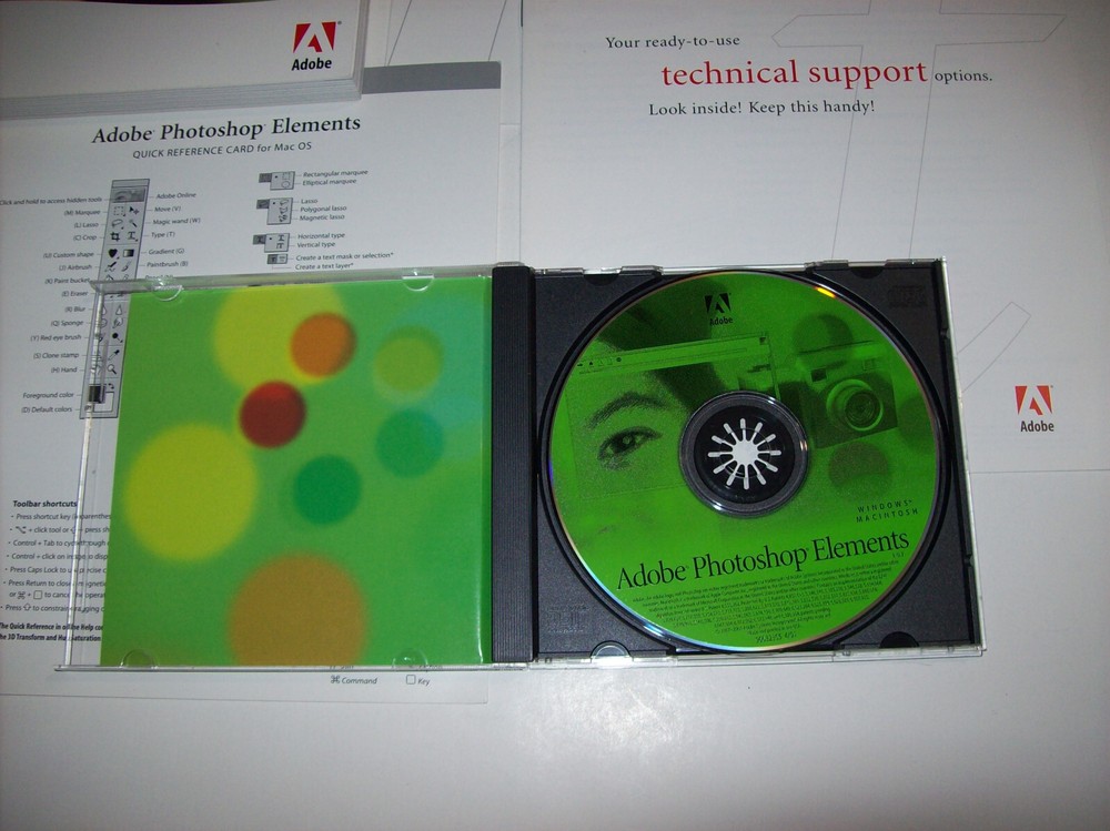 Adobe Photoshop Elements CD, +User Manual, Windows / Macintosh ver, +KEY