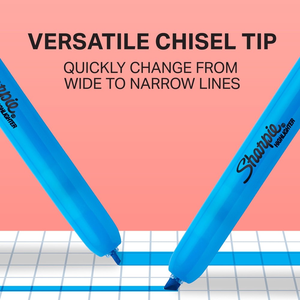 Sharpie Retractable Highlighters, Chisel Tip, 12 Count (Pack of 1), Yellow