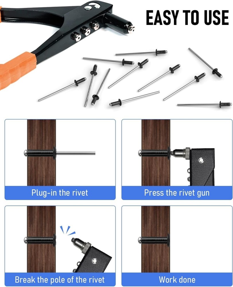 Pop Rivets Assortment with Storage Case