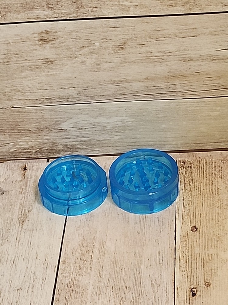 Translucent Blue Plastic Grinder Containers / Small Storage Jar