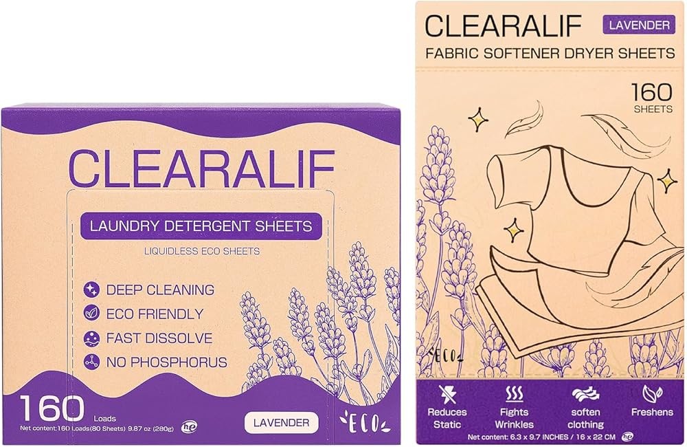 All in One Laundry Deternt Sheets Kit, Lavender Scent, 160