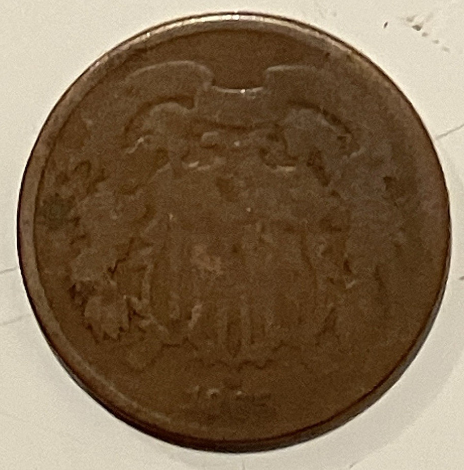 1865 Two Cent Piece.